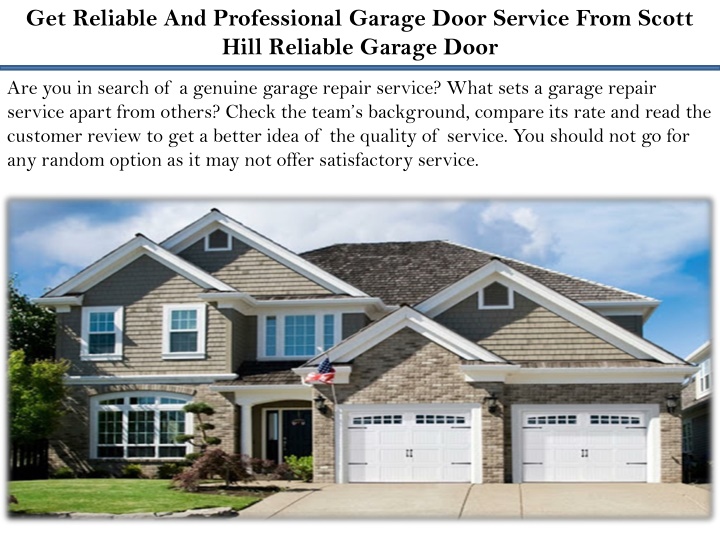 get reliable and professional garage door service