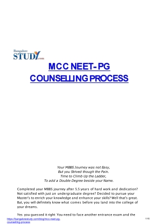 MCC NEET PG Counselling Process - Check Details Here