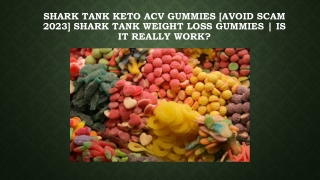 Shark Tank Keto ACV Gummies