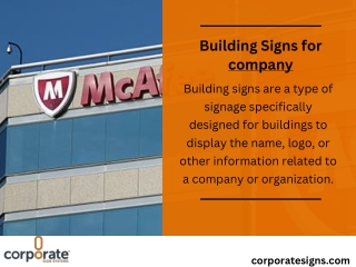 building signs for company