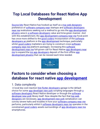 top local databases for react native