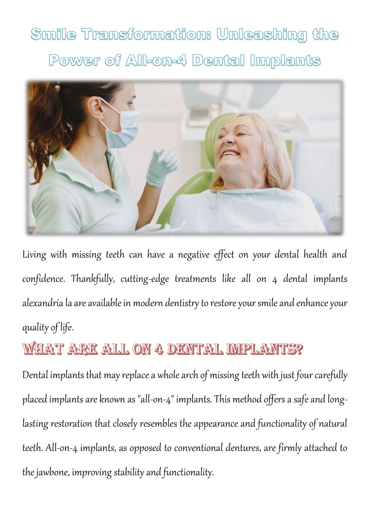 living with missing teeth can have a negative