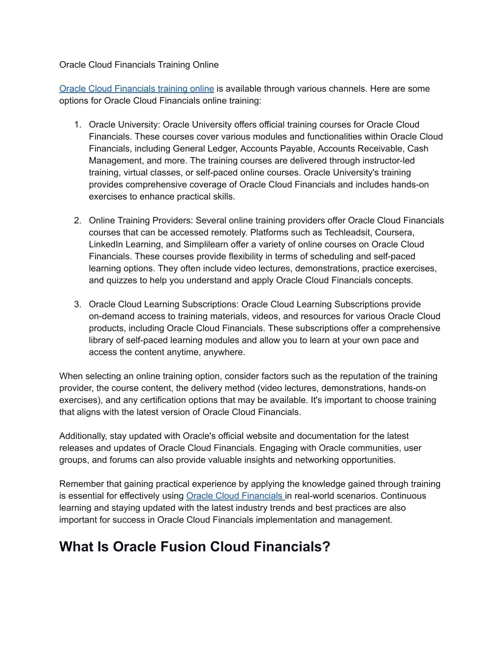 PPT - Oracle Cloud Financials Training Online PowerPoint Presentation ...