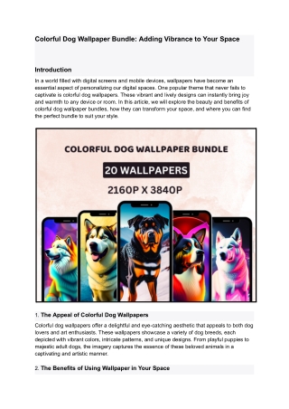 Colorful Dog wallpaper Article June Month