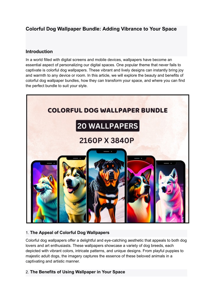 colorful dog wallpaper bundle adding vibrance