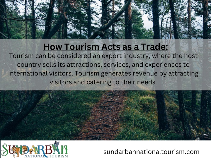 how tourism acts as a trade