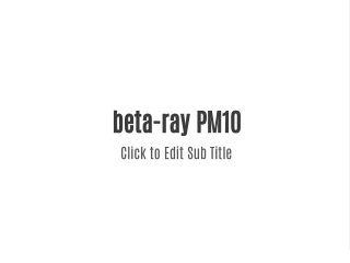 Beta-ray PM10