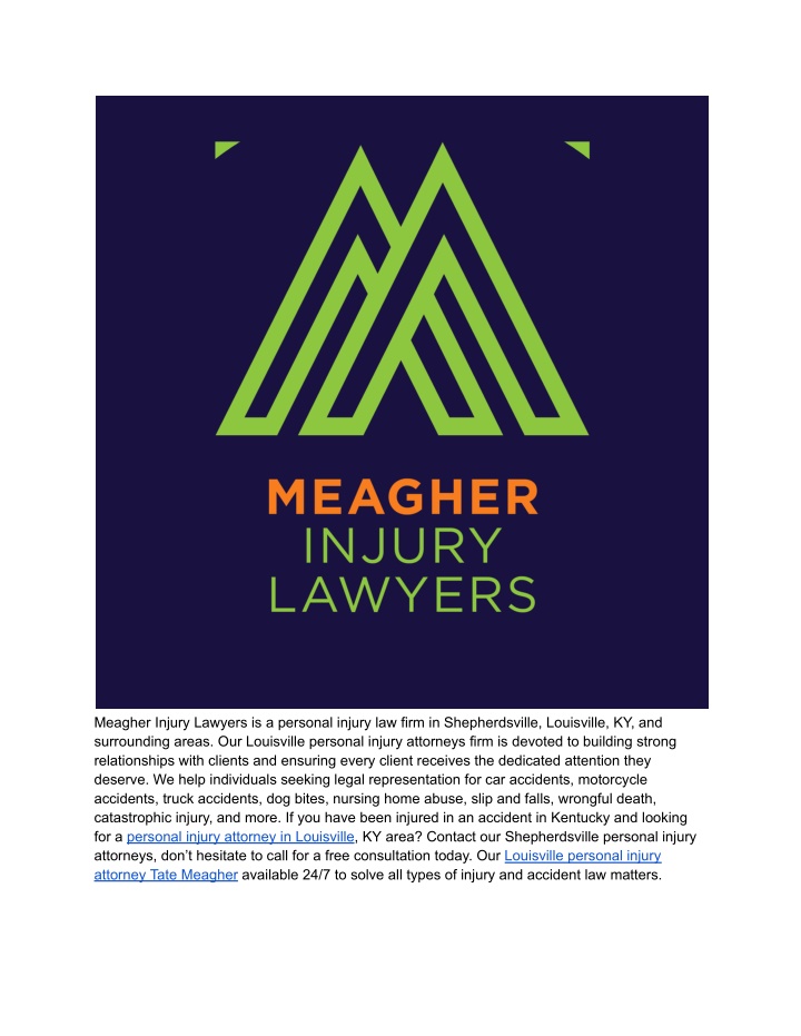 meagher injury lawyers is a personal injury