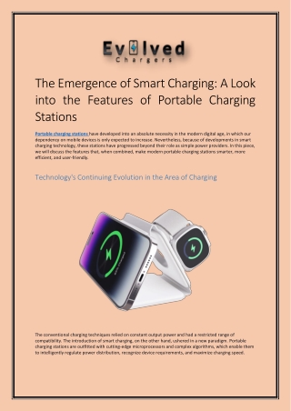 The Emergence of Smart Charging