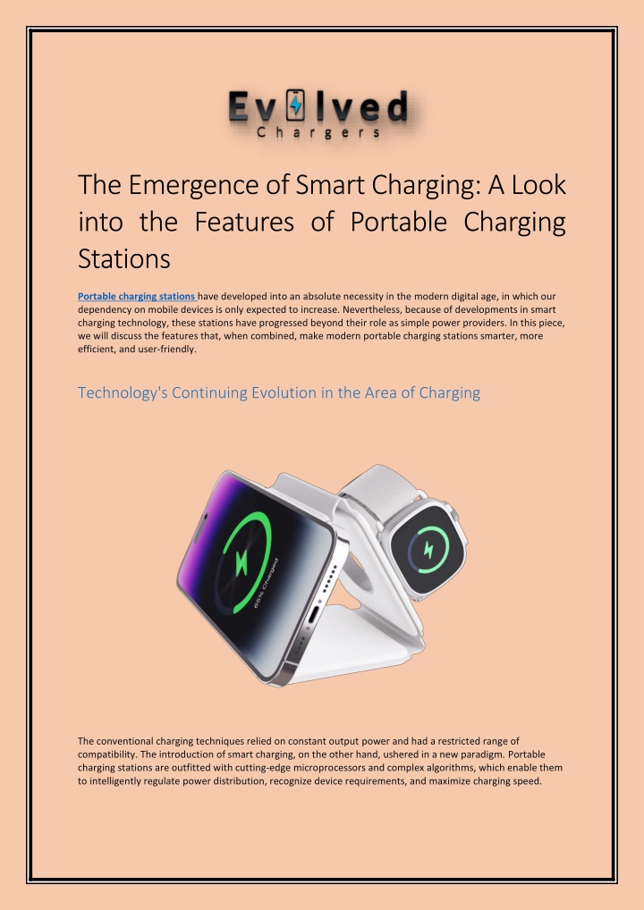 the emergence of smart charging a look into