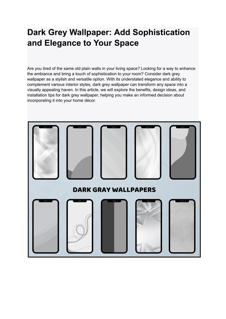 dark grey wallpaper add sophistication