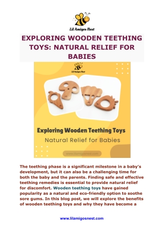 Exploring Wooden Teething Toys: Natural Relief for Babies