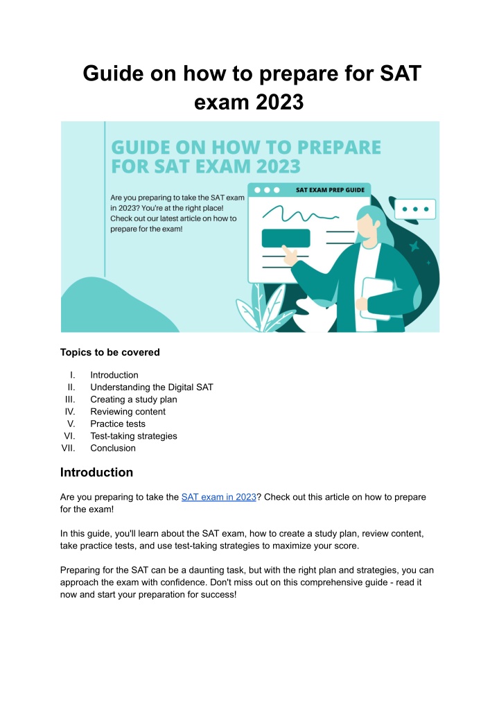 guide on how to prepare for sat exam 2023