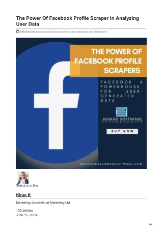the power of facebook profile scraper