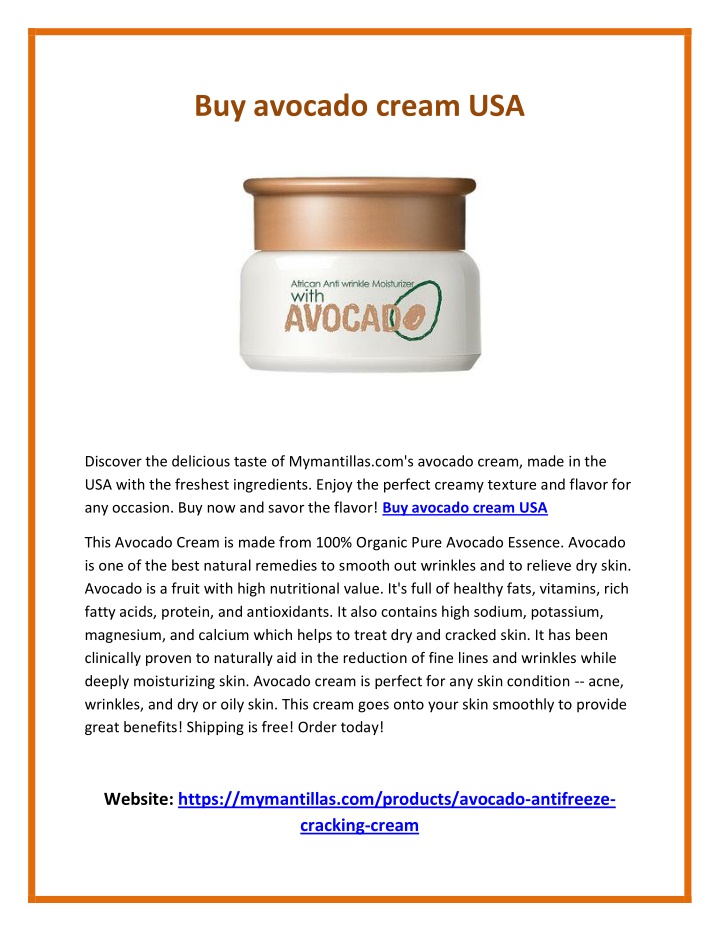 buy avocado cream usa