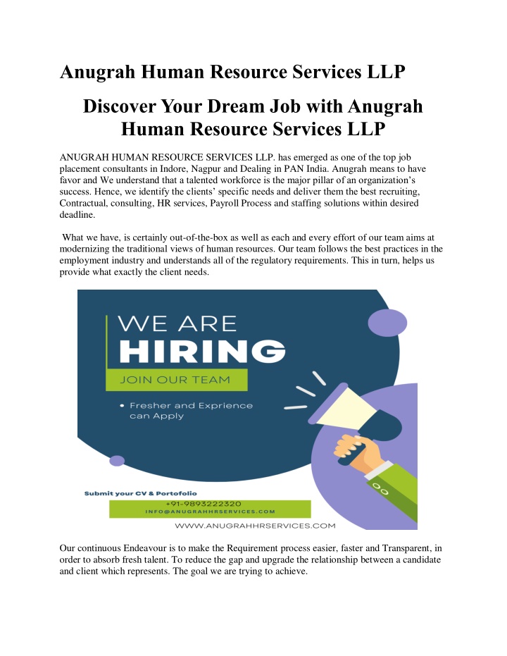 anugrah human resource services llp