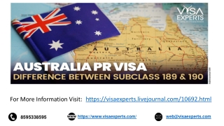 Australia PR visa- Difference between Subclass 189 & 190