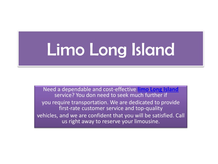 limo long island