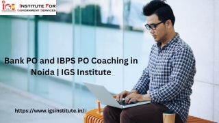 Bank PO and IBPS PO Coaching in Noida  IGS Institute