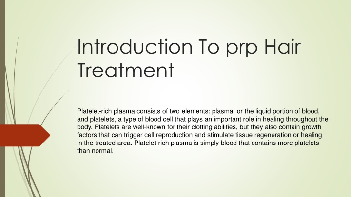 introduction to prp hair treatment