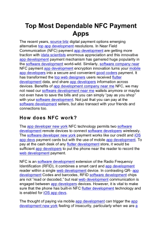 top most dependable nfc payment apps