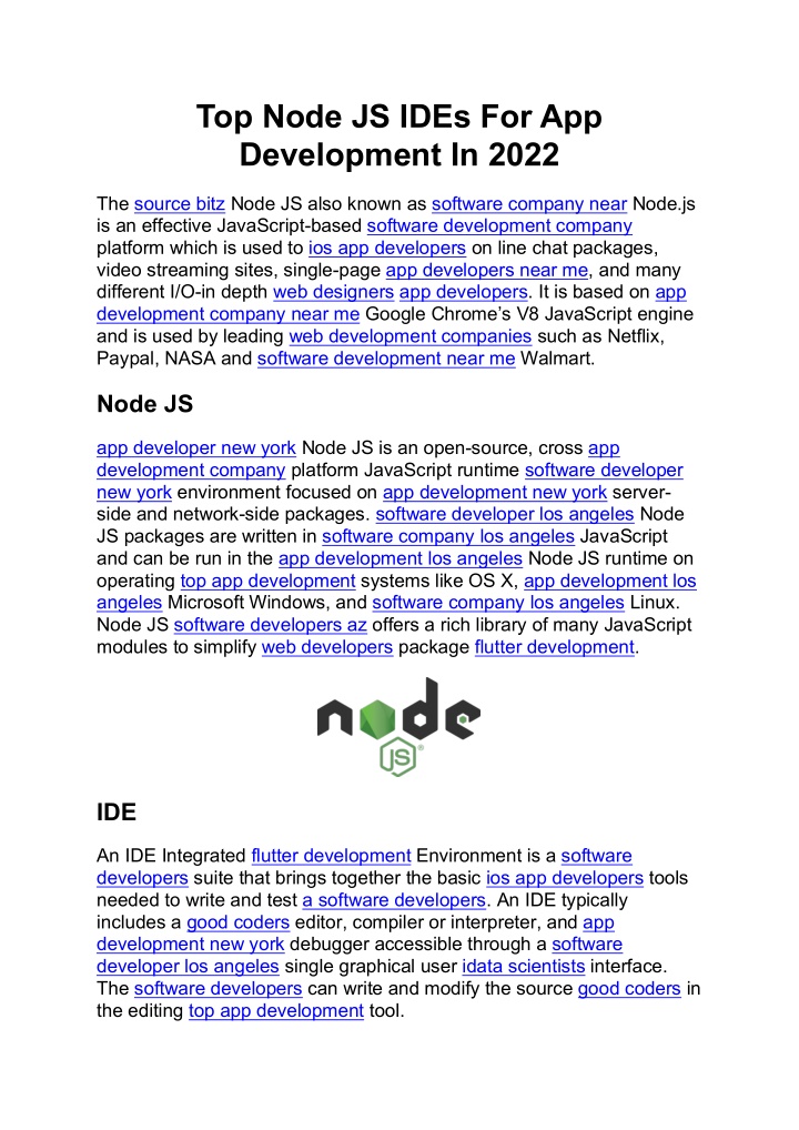 top node js ides for app development in 2022