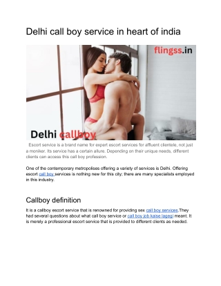 delhi call boy service in heart of india