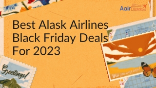 Best Alaska Airlines Black Friday Delas