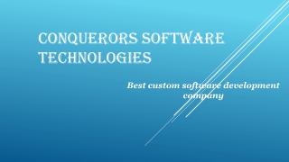 Conquerors Software Technologies