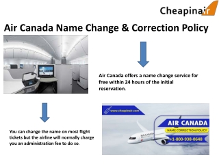 How to change name on Air Canada ticket.
