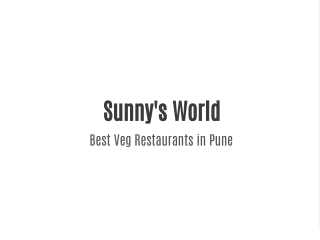Best Veg Restaurants in Pune