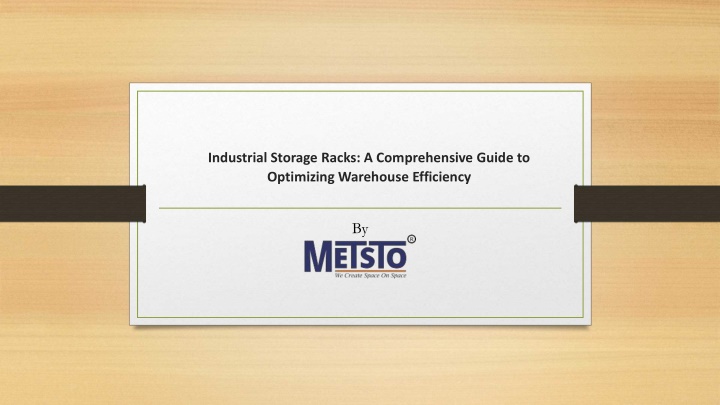industrial storage racks a comprehensive guide