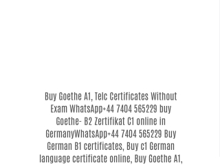 WhatsApp(+371 204 33160) buy Goethe- B2 Zertifikat C1 online in Germany, Buy Goethe A1 online in Albania