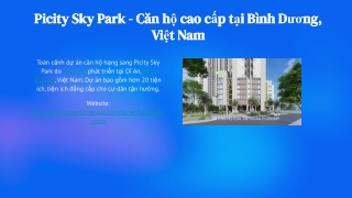 Dự án căn hộ Picity Sky Park - Presentation