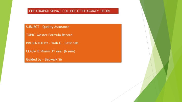 chhatrapati shivaji college of pharmacy deori