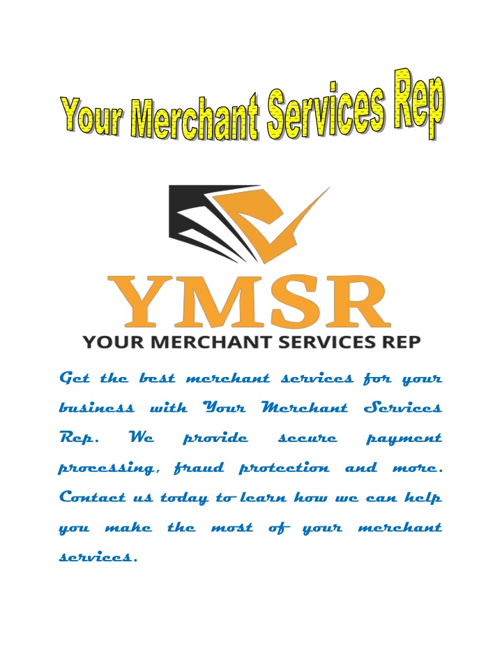 get the best merchant services for your