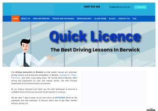 Expert Driving Instructors in Berwick: Who to Choose