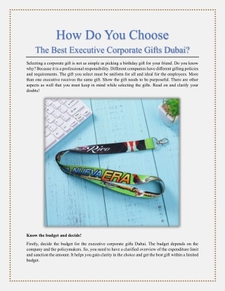 How Do You Choose The Best Executive Corporate Gifts Dubai