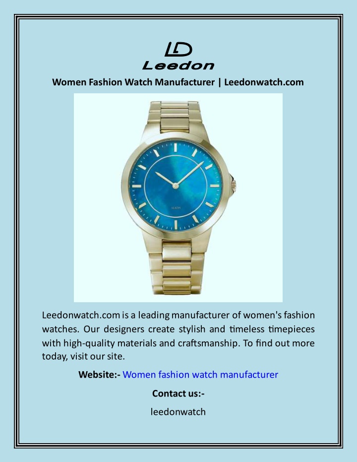 women fashion watch manufacturer leedonwatch com