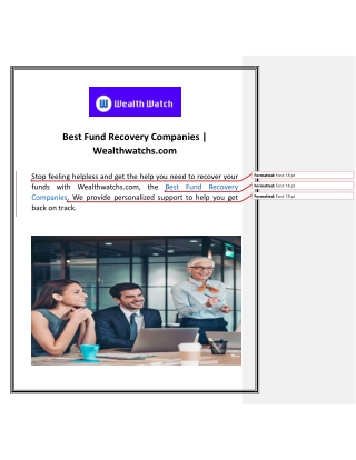 Best Fund Recovery Companies | Wealthwatchs.com