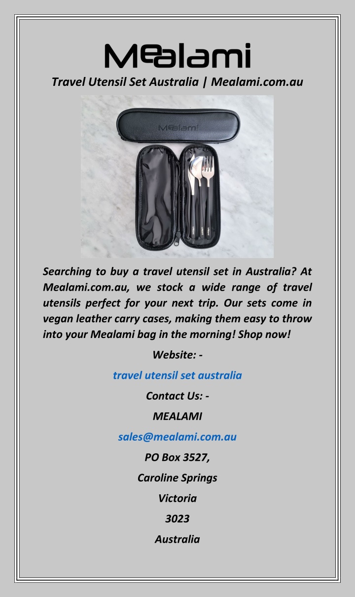 travel utensil set australia mealami com au