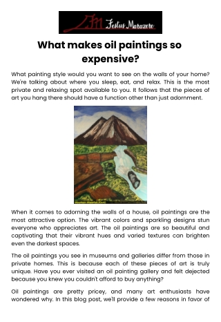 What makes oil paintings so expensive