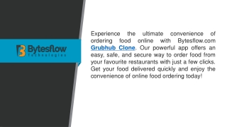 Grubhub Clone  Bytesflow.com