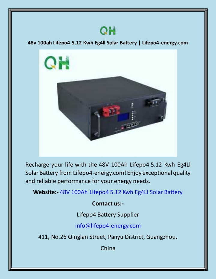 48v 100ah lifepo4 5 12 kwh eg4ll solar battery