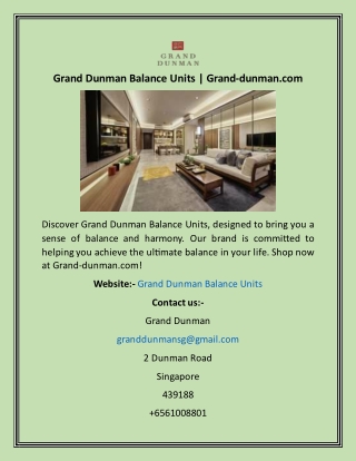 Grand Dunman Balance Units  Grand-dunman