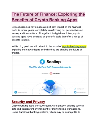the future of finance exploring the benefits