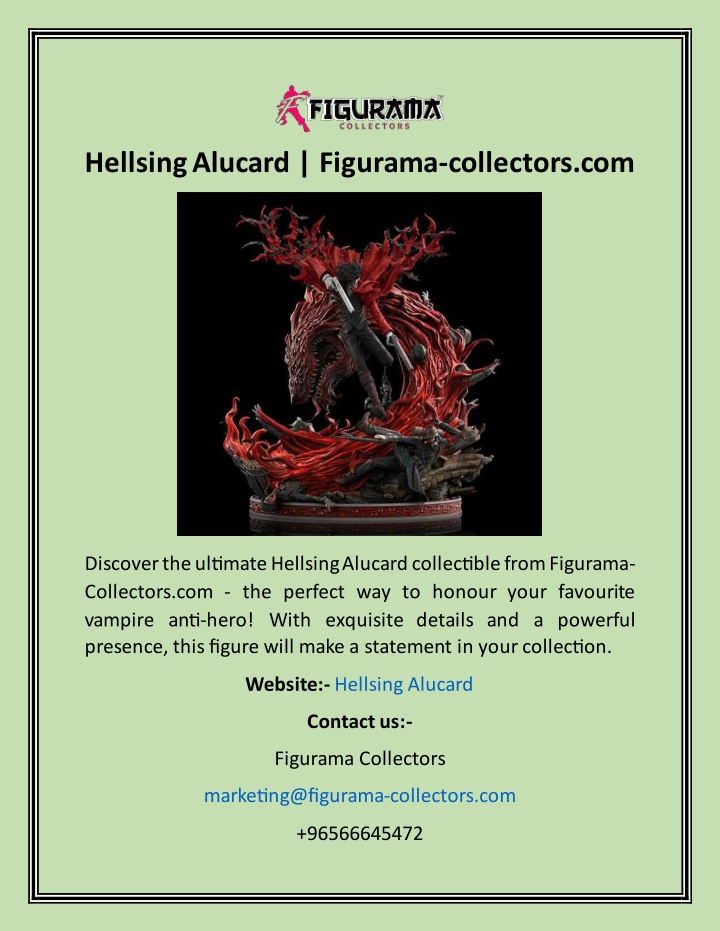 hellsing alucard figurama collectors com