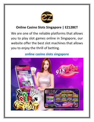 online casino slots singapore ez12bet