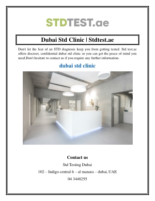 Dubai Std Clinic  Stdtest.ae