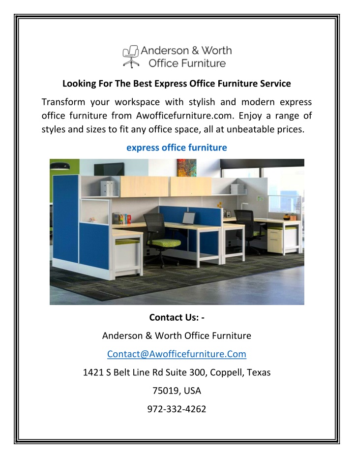 looking for the best express office furniture